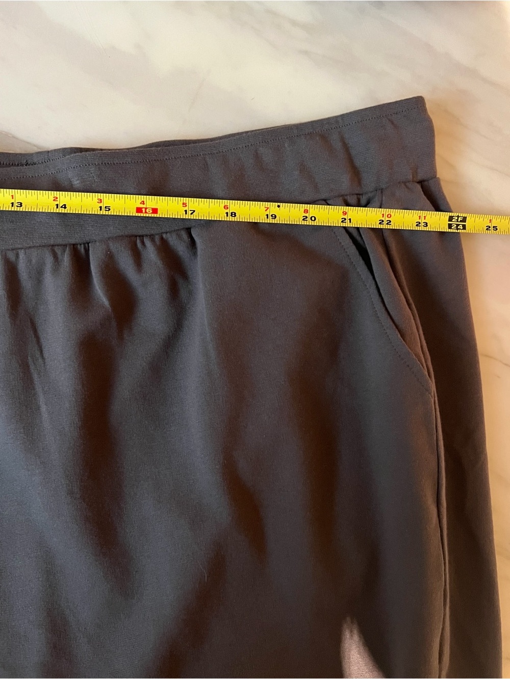Women’s Gray Cotton Capri Pants 4X Plus Size Drawstring Pockets - Picture 4 of 6